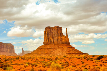 Monument valley at sunset in America