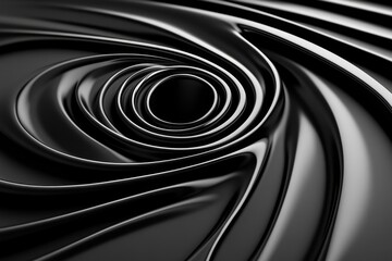 Poster - Minimalist line art of a swirl down a drain, capturing the simple and natural flow of water in a clean design, symbolizing clarity and motion