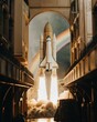 © DVS - Space Shuttle Launch with Rainbow in Background