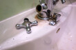 © Svetliy - Replacement of the faucet in the bathroom with a lime coating and a damaged faucet box.Bathroom renovation.