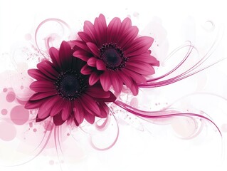 Canvas Print - pink flower background