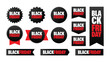 © zalaz - Black Friday price tags collection, special offer or shopping discount label, price label, Flat vector illustration icon set