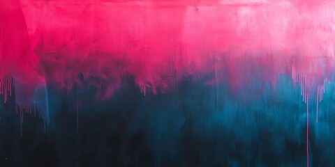 Wall Mural - a vibrant abstract artwork blending pink and teal hues, ideal for contemporary design and stylish de
