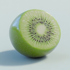 Juicy and Vibrant Kiwi Fruit Slice