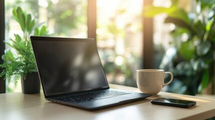 Sticker - The Laptop and Coffee Setup