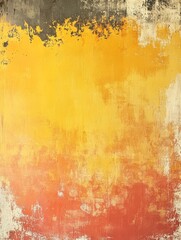 Wall Mural - a vibrant and lively abstract artwork showcasing a beautiful gradient of warm yellow and rich orange