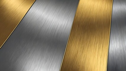 brushed metal background. luxury background with gold and silver brushed metallic stripes texture. Modern luxurious backdrop surface , wallpaper, industry, futuristic banner wall