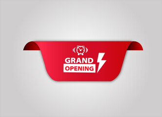 red flat sale banner for Grand Opening banner and poster