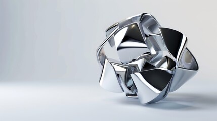 Wall Mural - 3d render of abstract art with surreal 3d organic ball in curve wavy smooth and soft bio forms in ma