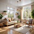 © Ayub - a living room with a velvet sofa