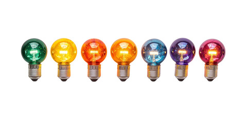 Wall Mural - set of christmas light decoration isolated on transparent background, png elements collection.