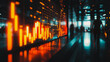 © Teeraphon - Professional business team working on a project together in the office Using innovation economic growth charts and network connections to accompany the data. in analyzing future trends