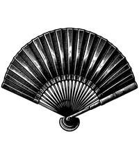 black and white fan