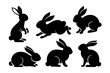 © RaisNaveed - Modern Silhouettes of Easter Rabbits for Festive Art