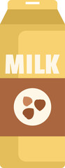 Sticker - Chocolate milk retail package standing up on a white background