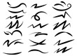 © Art LAB - Set of brushes created with technical tools. Formed by arcs, lines and circles with different thicknesses