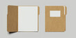 © neriregalado - Folder open and closed from the front, letter size, document envelope, front.