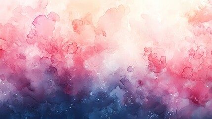 Wall Mural - Whispy clouds in shades of pink and purple, set against a backdrop of deep blue space.