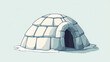 © Thiago - Igloo tradisional house of eskimo, ai generative. Traditional Inuit Igloo. Illustration