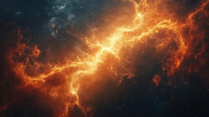 Wall Mural - illustration of a space cosmic background of supernova nebula and stars, glowing mysterious universe