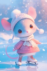 The mouse is skating