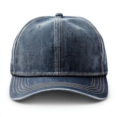 realistic high quality Denim snapback mockup isolated 