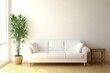 © mohdfaizal - Sleek Minimalist Living Room with White Sofa