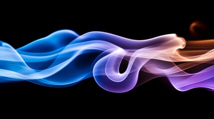 Poster - Vibrant Abstract Smoke in Beautiful Colors