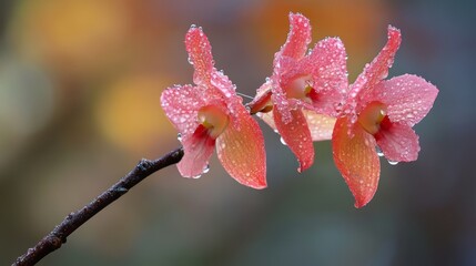 Aufkleber - Elegant Single Flower Stem in Artistic Composition