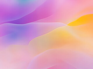 Wall Mural - abstract gradient background with soft flowing shapes in pink, purple, yellow, and blue tones. fluid