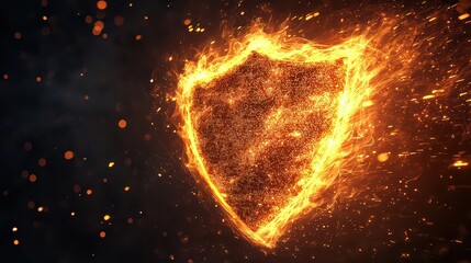 Wall Mural - digital protection. firewall. computer security. digital shield. firewall in the form of a glowing s