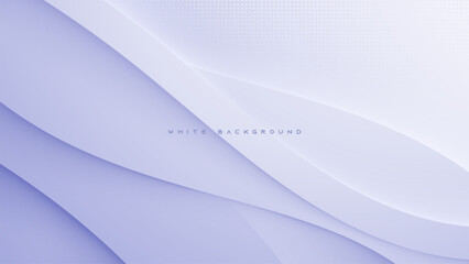 Wall Mural - abstract white wavy light and shadow shape background design vector