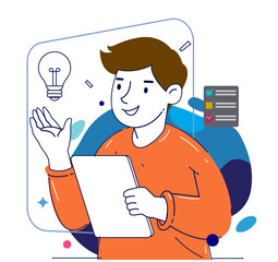 Wall Mural - digital marketing concept illustrations. modern flat design illustration of data analysis.