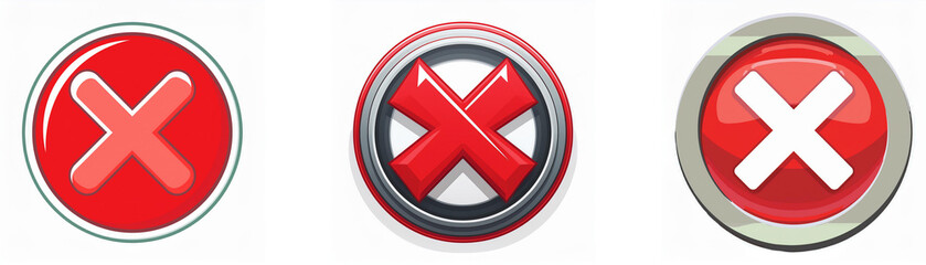 Leinwandbilder - Three red circles with an 