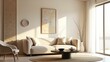 © scottnguyen - Serene and Elegant Living Room Design with Neutral Tones and Minimalist Decor