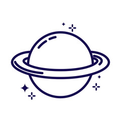 Wall Mural - saturn planet minimalist space exploration