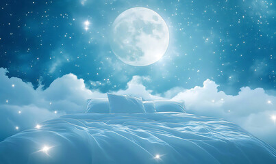 Wall Mural - landscape with moon-generative ai