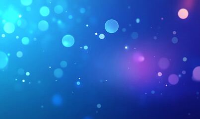 Wall Mural - abstract bokeh on blue background-generative ai