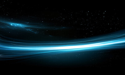 Wall Mural - blue light on dark background-generative ai