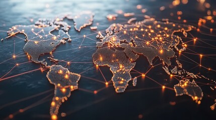 Abstract Global Business Network Concept