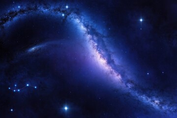 Wall Mural - galaxy blue night sky milky way and star on dark background. universe filled with stars, nebula and 