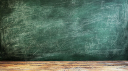 Green Chalkboard Surface with Faded Chalk