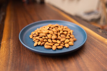 Pile of almonds