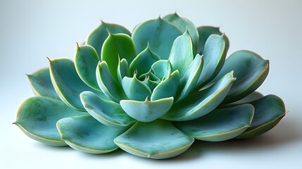 Fototapete - Elegant Succulent Plant with Green Leaves in Close-Up Photography. Beautiful Botanical for Spa,Wellness,and Homeopathic Lifestyle Concepts.