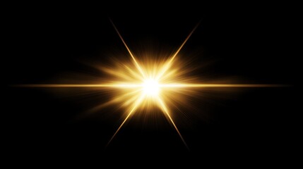Wall Mural - a bright, yellow starburst effect with a black background.