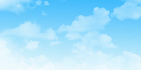 Wall Mural - blue sky with clouds. sky background for decoration. with mesh effect