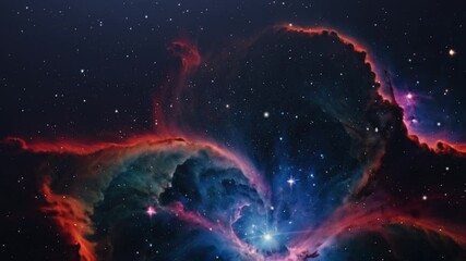 Wall Mural - Cosmic nebula of bright nebula in deep space 4k