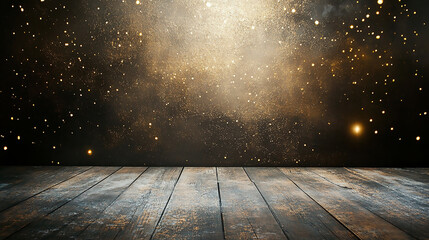 Wall Mural - glittering gold and silver bokeh lights create a festive, magical atmosphere. glistening silver glit