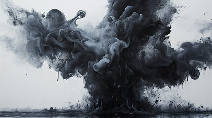 Wall Mural - Abstract white smoke in slow motion Smoke, Cloud of cold fog in light spot background.  a dark sky with smoke and clouds 

