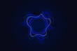 © gusense - Dynamic blue radial speed sound wave light line pattern . Circular audio, music or voice symbol. wavy equalizer spectrum.